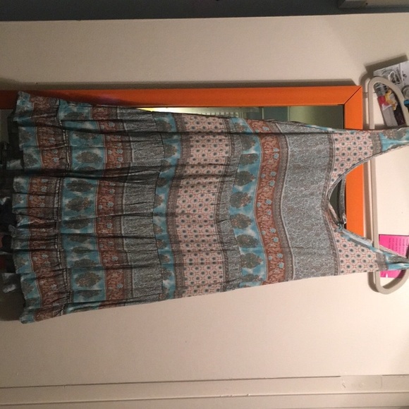 Boho teal dress - Picture 3 of 3